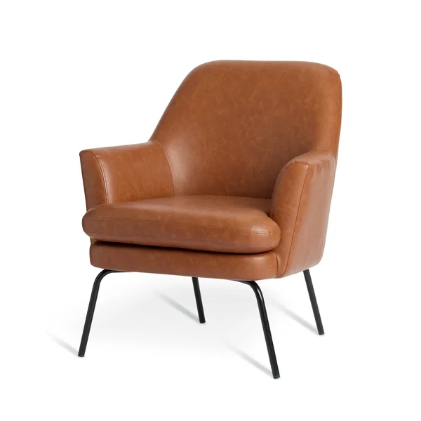 Habitat Celine Faux Leather Accent Chair - Tan