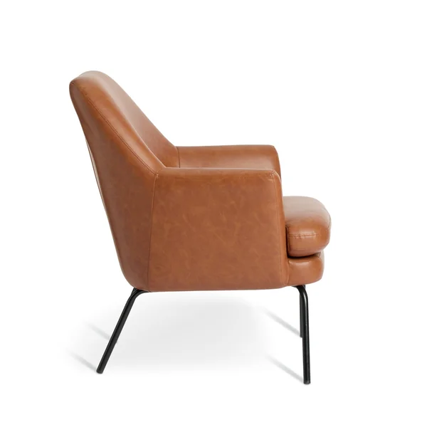 Habitat Celine Faux Leather Accent Chair - Tan