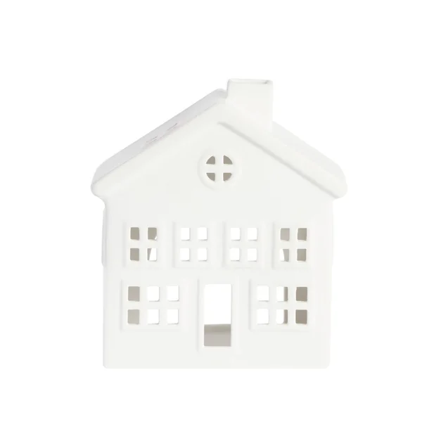 Habitat Ceramic House Tealight Holder - White