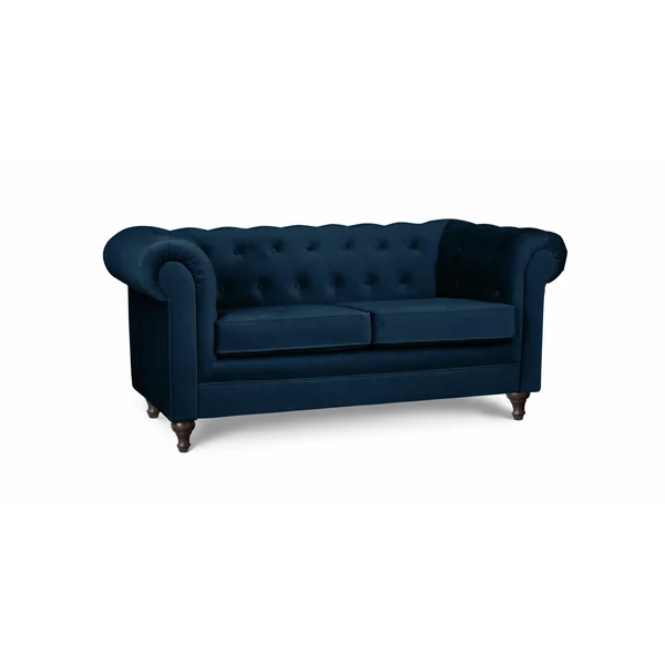 Habitat Chesterfield Velvet 2 Seater Sofa - Blue