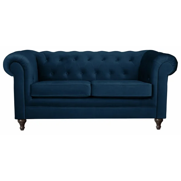 Habitat Chesterfield Velvet 2 Seater Sofa - Blue