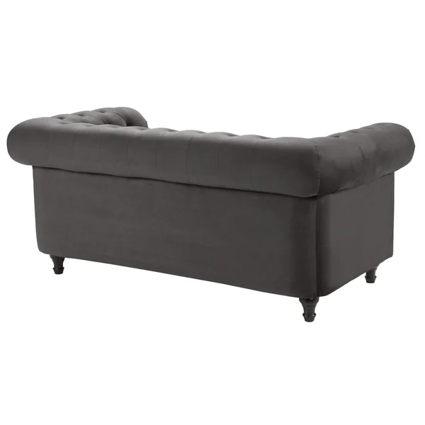 Habitat Chesterfield Velvet 2 Seater Sofa - Charcoal