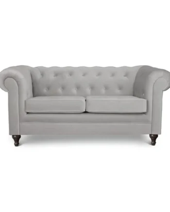 Habitat Chesterfield Velvet 2 Seater Sofa - Light Grey