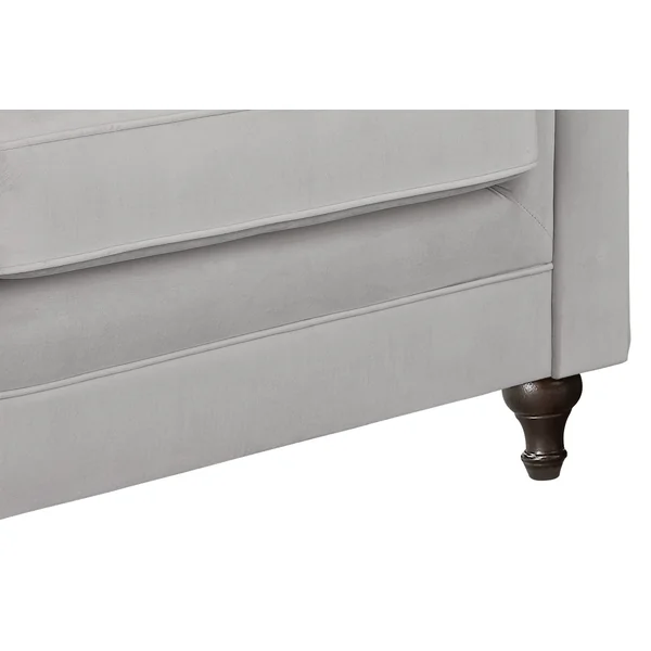 Habitat Chesterfield Velvet 2 Seater Sofa - Light Grey