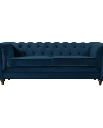 Habitat Chesterfield Velvet 3 Seater Sofa - Blue