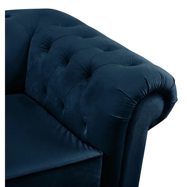 Habitat Chesterfield Velvet 3 Seater Sofa - Blue