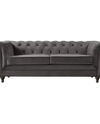Habitat Chesterfield Velvet 3 Seater Sofa - Charcoal