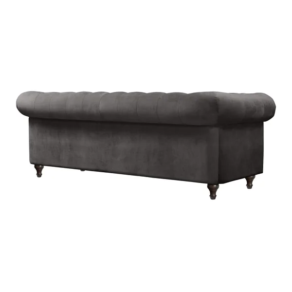 Habitat Chesterfield Velvet 3 Seater Sofa - Charcoal