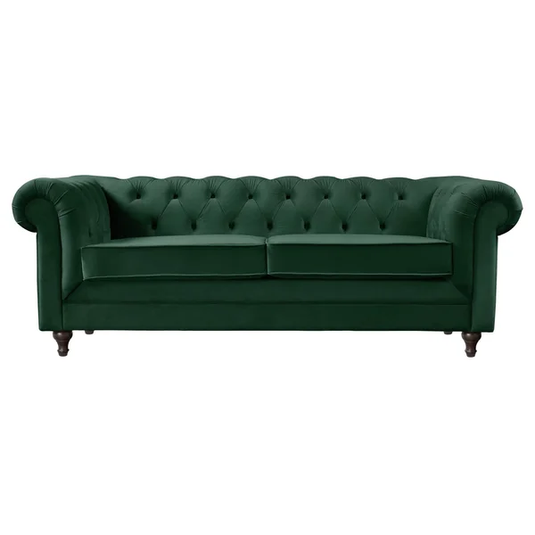 Habitat Chesterfield Velvet 3 Seater Sofa - Green
