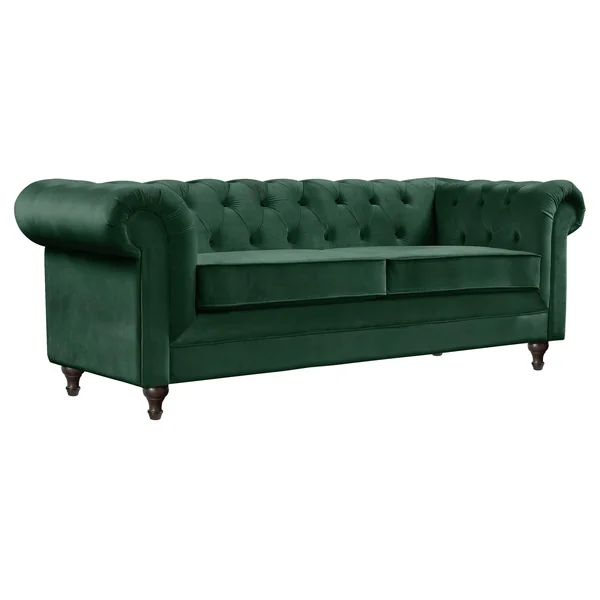 Habitat Chesterfield Velvet 3 Seater Sofa - Green