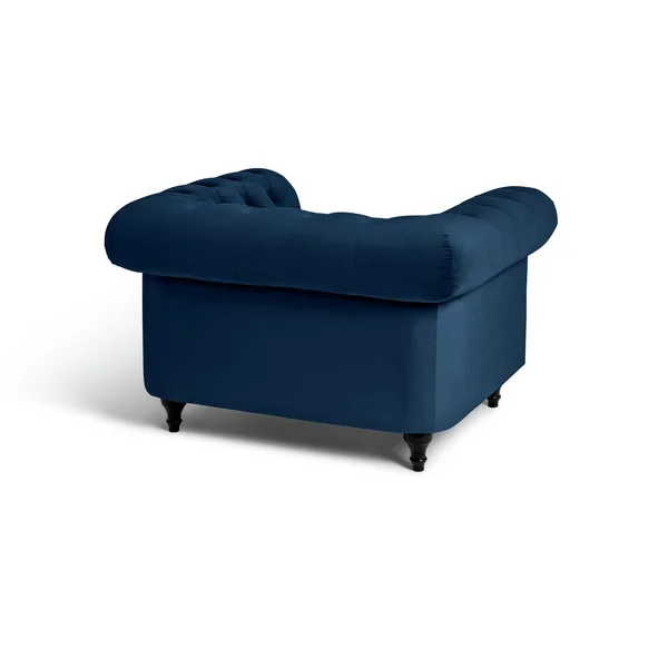 Habitat Chesterfield Velvet Armchair - Blue