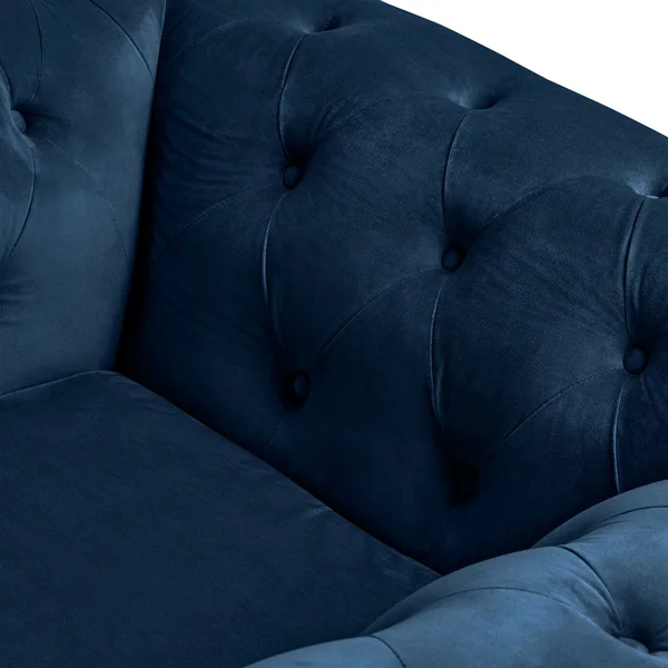 Habitat Chesterfield Velvet Armchair - Blue