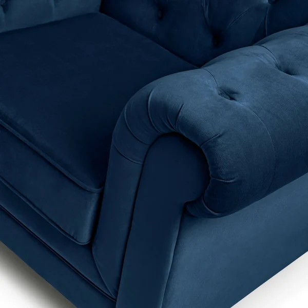 Habitat Chesterfield Velvet Armchair - Blue