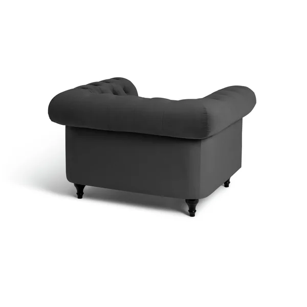 Habitat Chesterfield Velvet Armchair - Charcoal