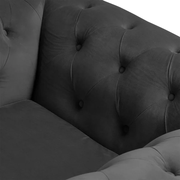 Habitat Chesterfield Velvet Armchair - Charcoal