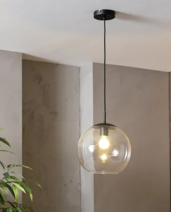 Habitat Coleman Metal Pendant Light - Matte Black
