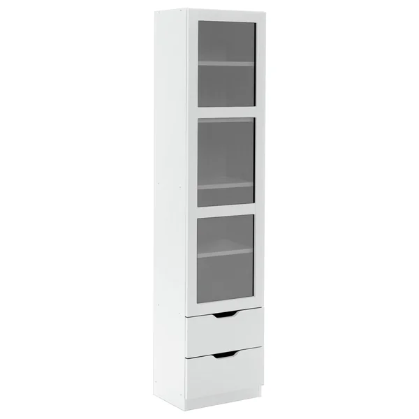 Habitat Compton 1 Door Glass Display Cabinet - White
