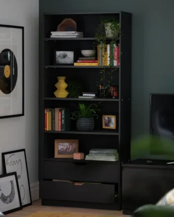 Habitat Compton 2 Drawer Bookcase - Black