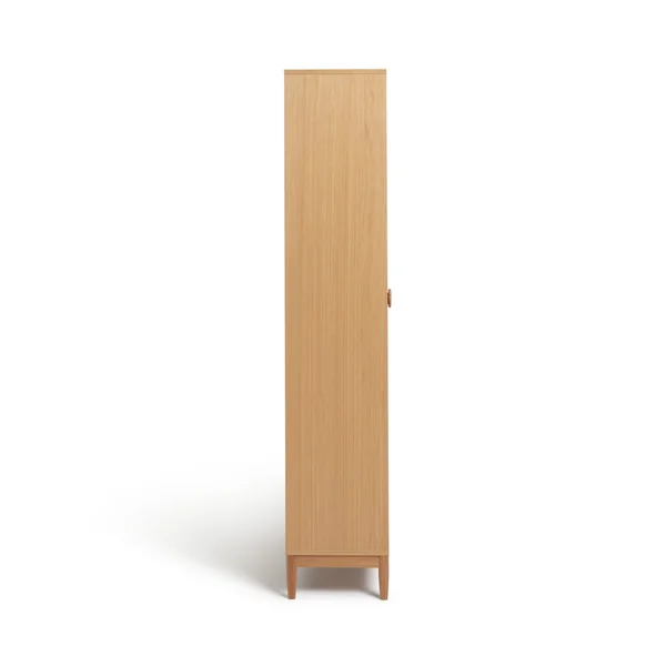 Habitat Cornelia 2 Door Glass Tall Display Cabinet - Natural