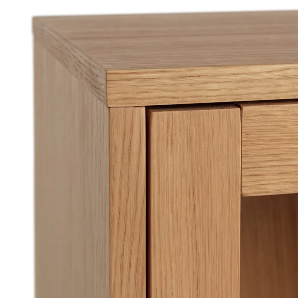 Habitat Cornelia 2 Door Glass Tall Display Cabinet - Natural