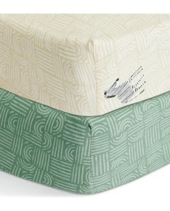 Habitat Cotton Jersey Safari Twin Nursery Fitted Sheet-Moses