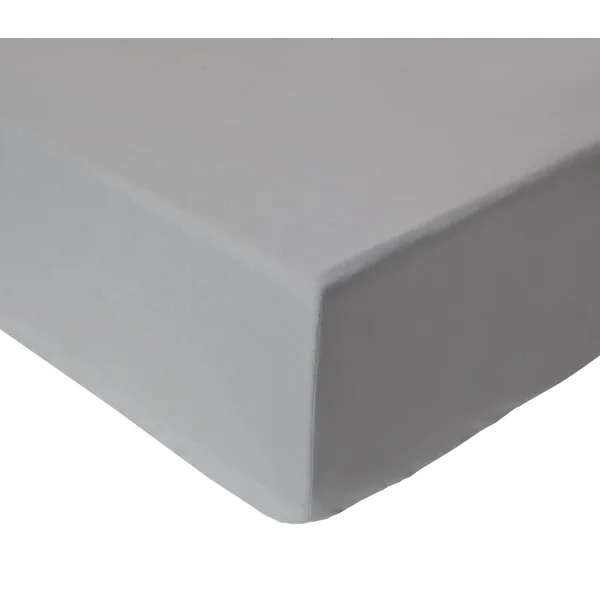 Habitat Cotton Rich 180 TC Dove Grey Fitted Sheet - Single
