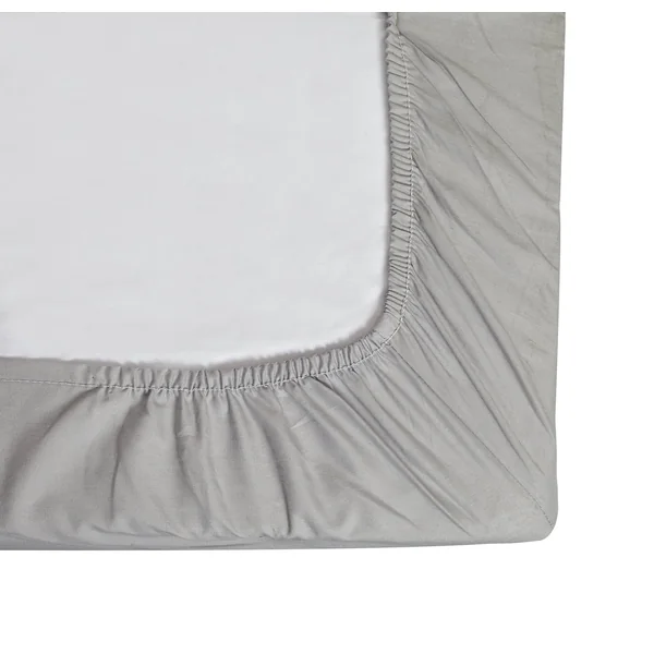 Habitat Cotton Rich 180 TC Dove Grey Fitted Sheet - Single