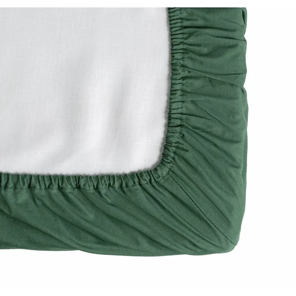 Habitat Cotton Rich 180 TC Leaf Green Fitted Sheet - Single