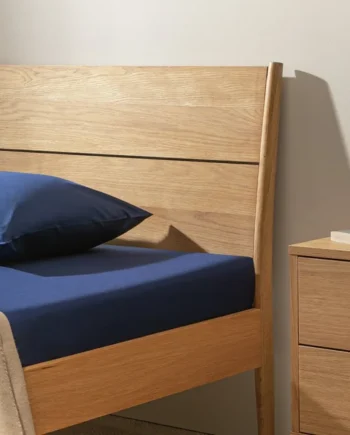Habitat Cotton Rich 180 TC Plain Navy Fitted Sheet - Single