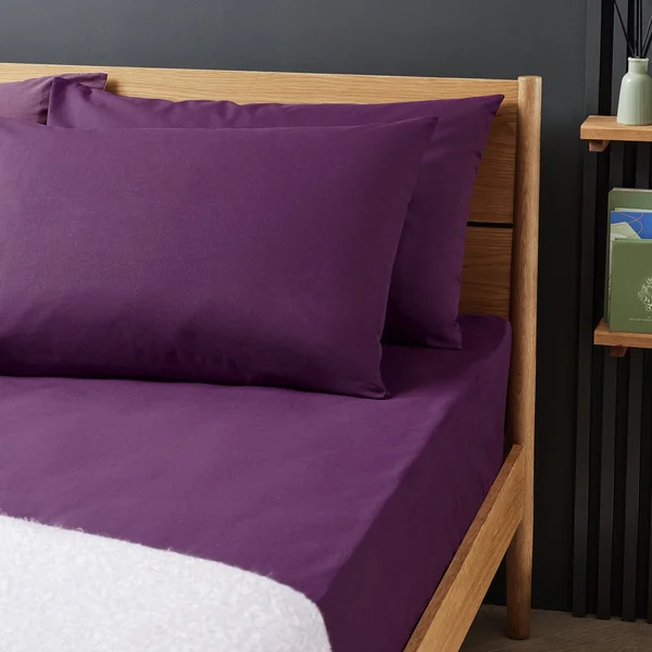 Habitat Cotton Rich 180 TC Standard Pillowcase Pair - Grape