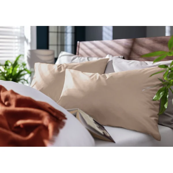 Habitat Cotton Rich 180 TC Standard Pillowcase Pair -Taupe