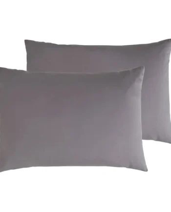Habitat Cotton Rich 180 TC Standard Pillowcase Pair-Charcoal