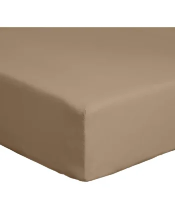 Habitat Cotton Rich 180 TC Taupe Fitted Sheet - Single