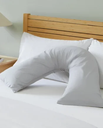 Habitat Cotton Rich 180 TC V Shape Pillowcase Pair-Dove Grey