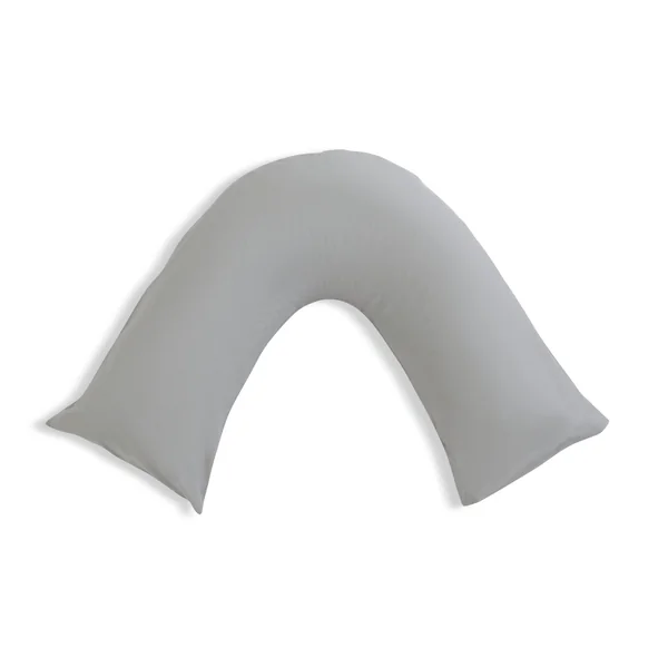 Habitat Cotton Rich 180 TC V Shape Pillowcase Pair-Dove Grey