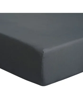 Habitat Cotton Rich 180TC Plain Charcoal Fitted Sheet-Single