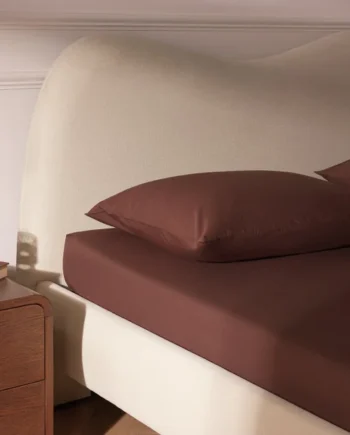 Habitat Cotton Rich Plain Chocolate Fitted Sheet - Single