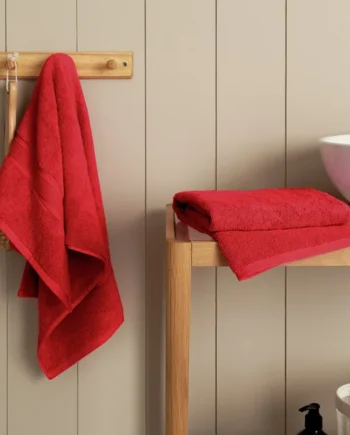 Habitat Cotton Supersoft 2 Pack Hand Towel - Red