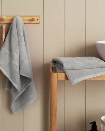 Habitat Cotton Supersoft 2 Pack Hand Towel - Silver