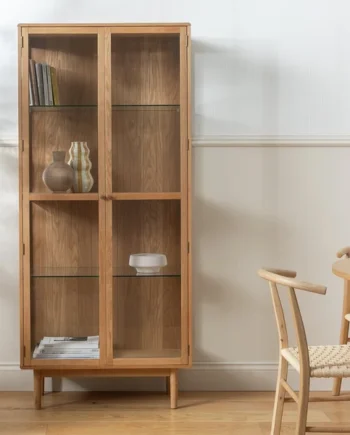 Habitat Crishel Display Cabinet - Oak
