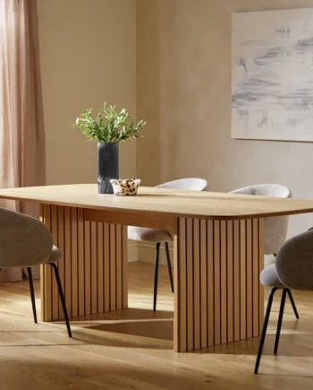 Habitat Crishel Oak Veneer 10 Seater Dining Table - Oak
