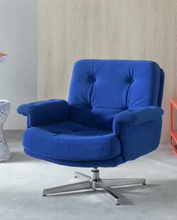 Habitat Dawson Fabric Swivel Chair - Blue