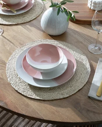 Habitat Dipped 12 Piece Stoneware Dinner Set - Multicoloured