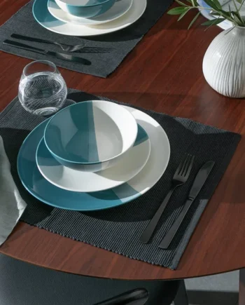 Habitat Dipped 12 Piece Stoneware Dinner Set - Multicoloured