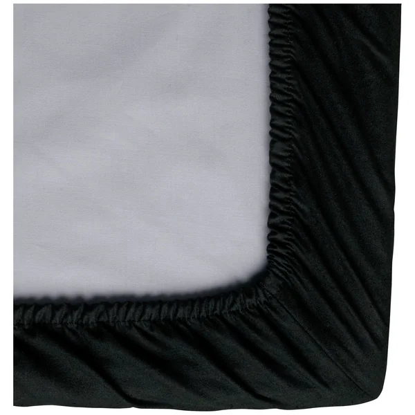 Habitat Easycare Plain Black Fitted Sheet - Single