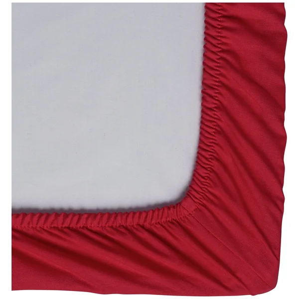 Habitat Easycare Plain Red Fitted Sheet - Single