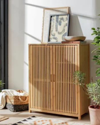 Habitat Eave 2 Door Bamboo Cabinet - Natural