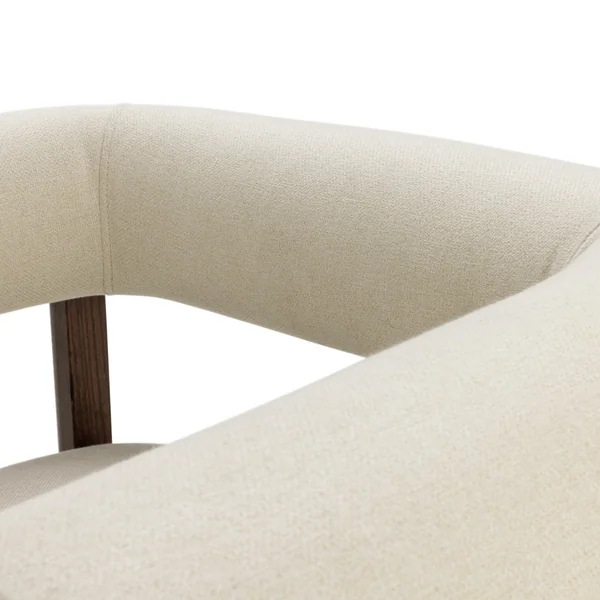 Habitat Elio Fabric Curved Armchair - Natural