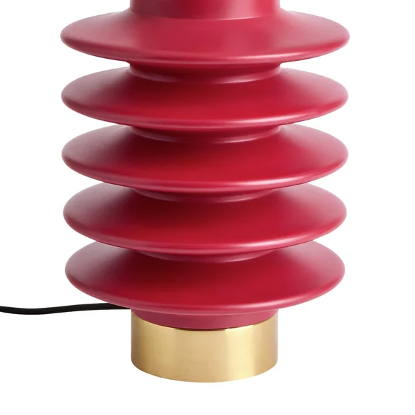 Habitat Emir Totum Mango Wood Base Only Table Lamp - Red