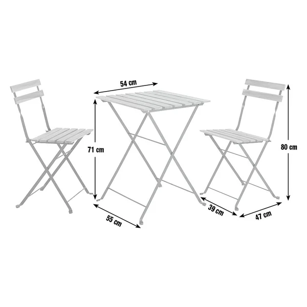 Habitat Eve 2 Seater Folding Wooden Garden Bistro Set